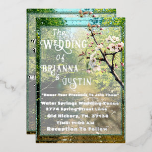 Botanical Water Creek Wedding Invitations