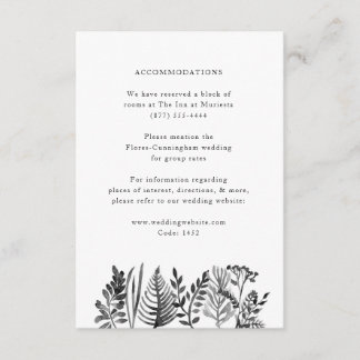 Botanical Watercolor Details/Info Card