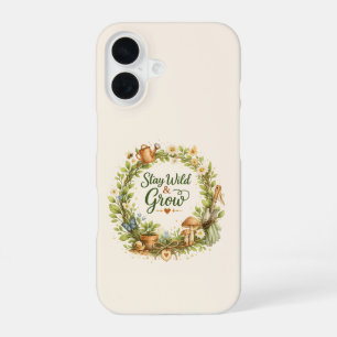 Botanical Watercolor Floral Wreath Inspirational iPhone 16 Case