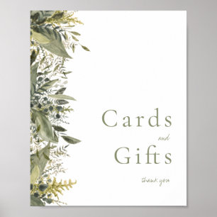 Botanical Watercolor Greenery Cards and Gifts Sign