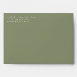 Botanical Watercolor Greenery Wedding Envelope