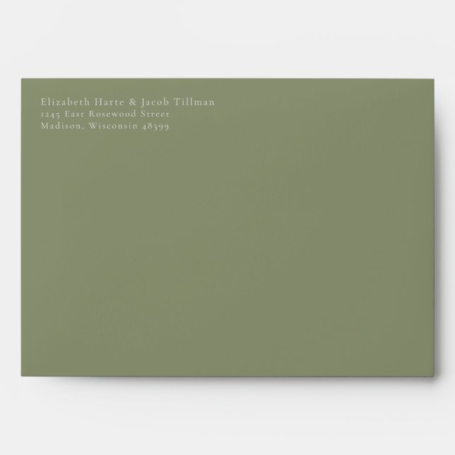 Botanical Watercolor Greenery Wedding Envelope (Front)