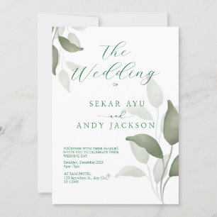 botanical watercolor invitation