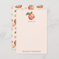 Botanical Watercolor Peaches & Blossoms