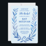 Botanical Watercolor Star of David Bar Bat Mitzvah Invitation<br><div class="desc">Perfect card to announce a bat mitzvah, bar mitzvah or other Jewish celebration! Hand drawn delicate leaf trame art for you! FULLY CUSTOMIZABLE! Click on “Personalise” above to edit the text. Click "edit using design tool" to adjust the fonts, colours and placements and to add text to the back side...</div>