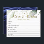 Botanical Watercolor Wedding Advice Wishes Cards<br><div class="desc">Wedding Advice and wishes Cards for bride and groom keepsake,  Wishes for Mr & Mrs - Bridal Shower,  Bachelorette Games.</div>