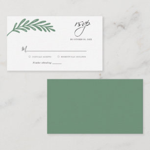 Botanical Watercolor Wedding RSVP Enclosure Card