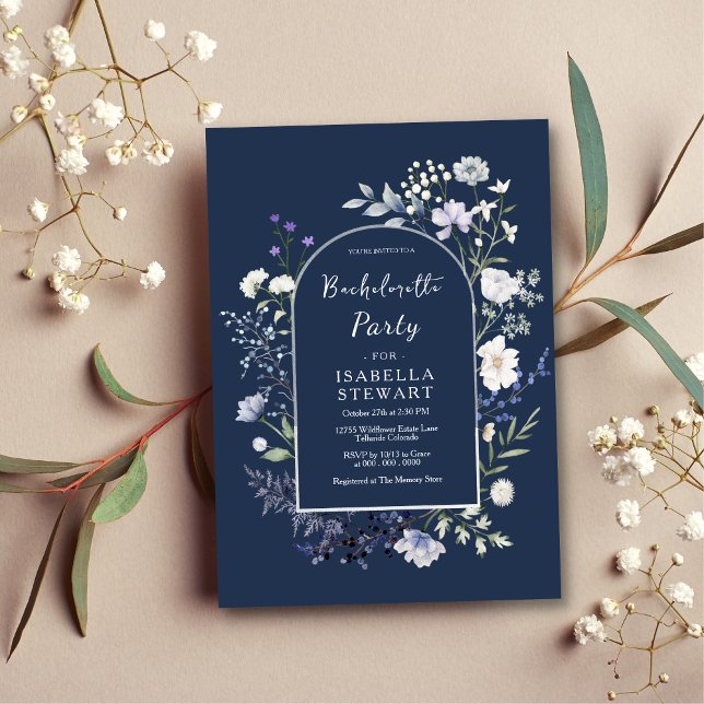 Botanical Watercolor Wildflower Bachelorette Party Invitation (Creator Uploaded)