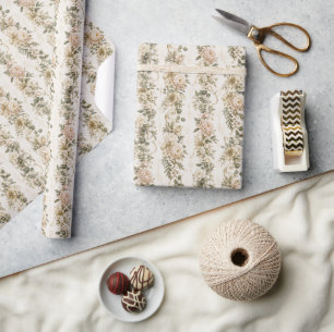 Botanical Wedding Gift Wrap Blush Florals