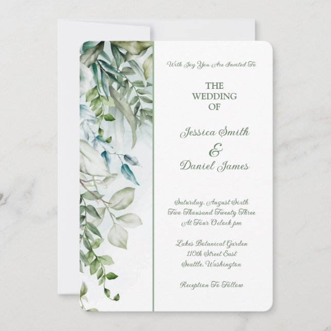 Botanical Wedding Invitation (Front)