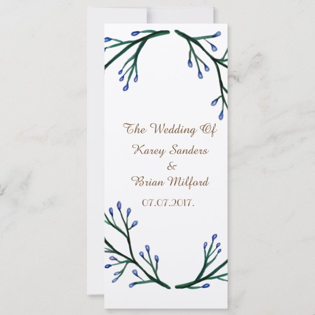 Botanical  Wedding Invitation (Front)