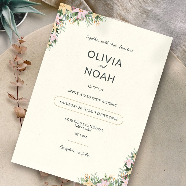 Botanical wedding invitation - boho style (Creator Uploaded)