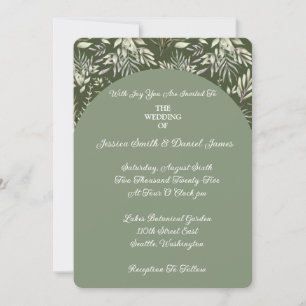 Botanical Wedding Invitation-Matte Invitation