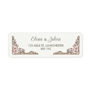 Botanical Wedding Invitation Return Address Labels