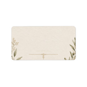 Botanical Wedding Invitation – Romantic Label