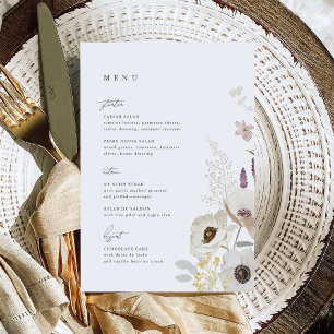Botanical Wedding Menu Card