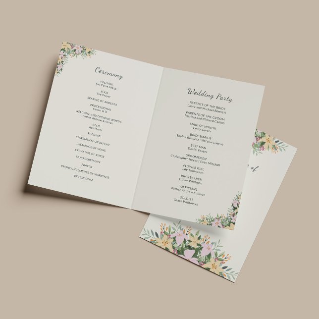 Botanical wedding program (Creator Uploaded)