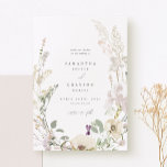 Botanical Wedding Save the Date Card<br><div class="desc">This Botanical Wedding Save the Date card from the Grayson Collection features hand-drawn florals in shades of ivory, sage green, and gold surrounding the couple's wedding details. Personalise it with your details easily and quickly. Simply press the 'customise it' button to further re-arrange and format the style and placement of...</div>