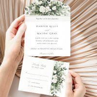 Botanical Wedding with Tear-Away RSVP