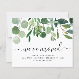 Botanical We've Moved New Home Moving Announcement