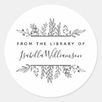 Botanical Whimsy "From the Library of" Bookplate