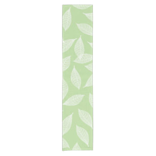 Botanical White Leaf Skeletons Short Table Runner