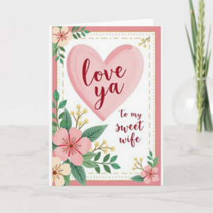 Botanical Wife Mothers Day Card
