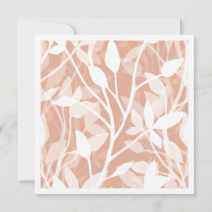Botanical Wild Garden Mist White Foliage Peach Card