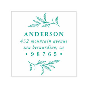 Botanical Wild Meadow Return Address Self-inking Stamp