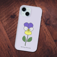 Botanical Wild Pansy Pastel Flower