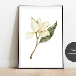 Botanical Wildflower Art Print, Minimalist Nature  Poster