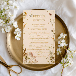 Botanical Wildflower Elegant Enclosure Card