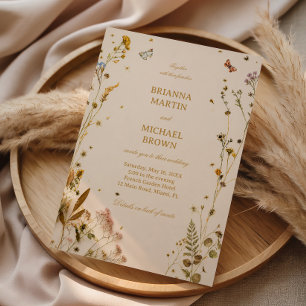 Botanical Wildflower Elegant Invitation