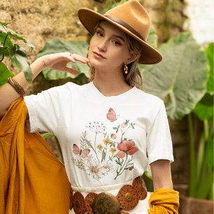 Botanical Wildflower Flower Boho  T-Shirt