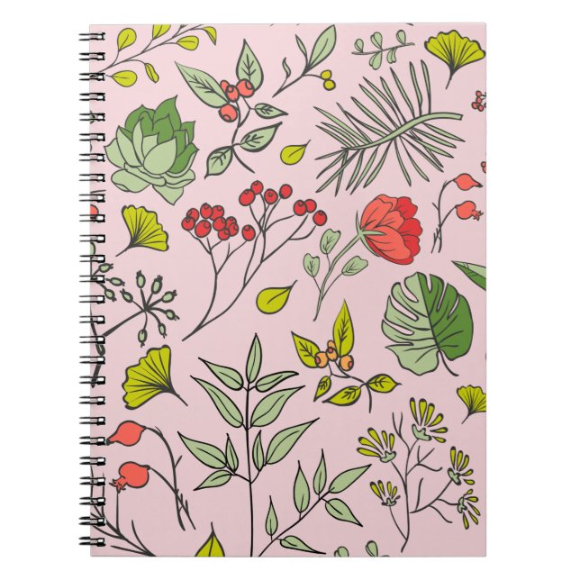 Botanical Wildflower Garden Notebook (Front)