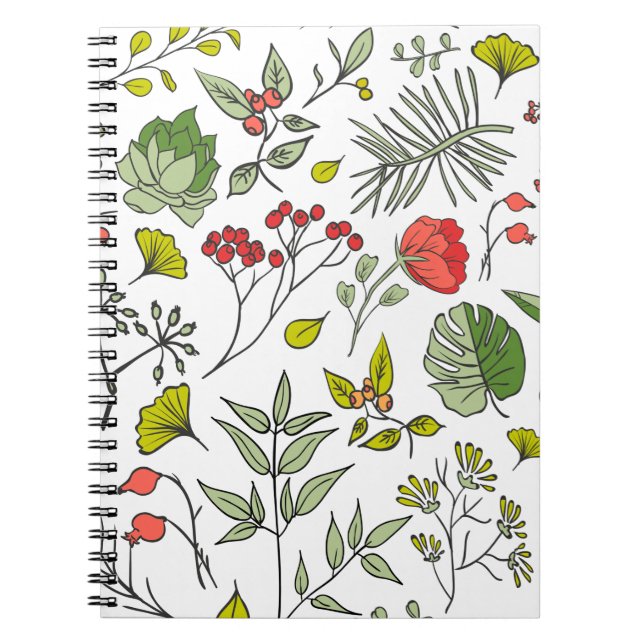 Botanical Wildflower Garden Notebook (Front)