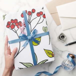 Botanical Wildflower Garden Wrapping Paper