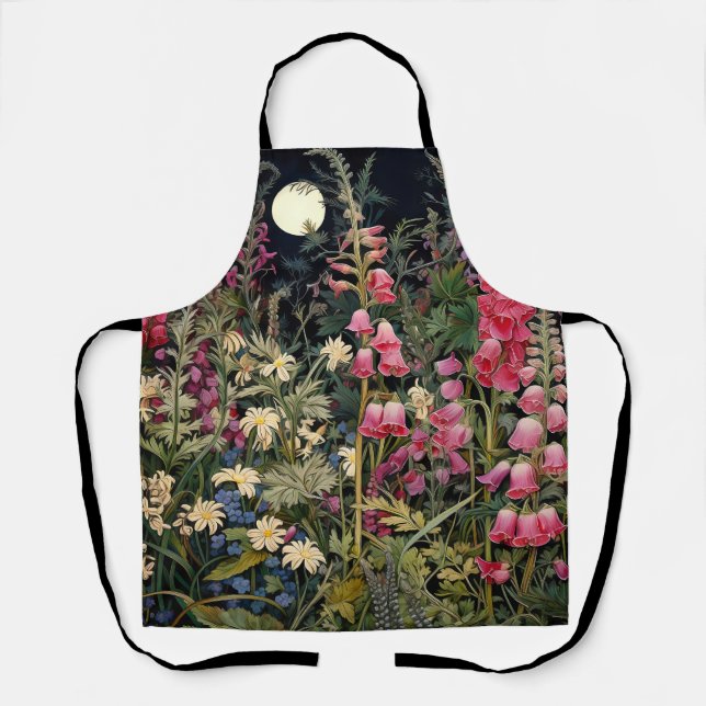 Botanical wildflower romantic garden floral apron (Front)
