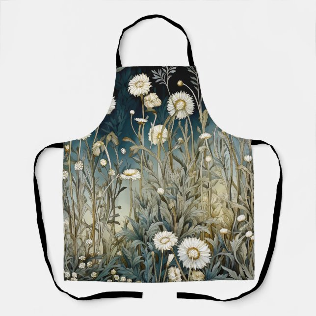 Botanical wildflower romantic garden floral apron (Front)