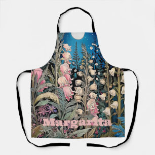 Botanical wildflower romantic garden floral apron