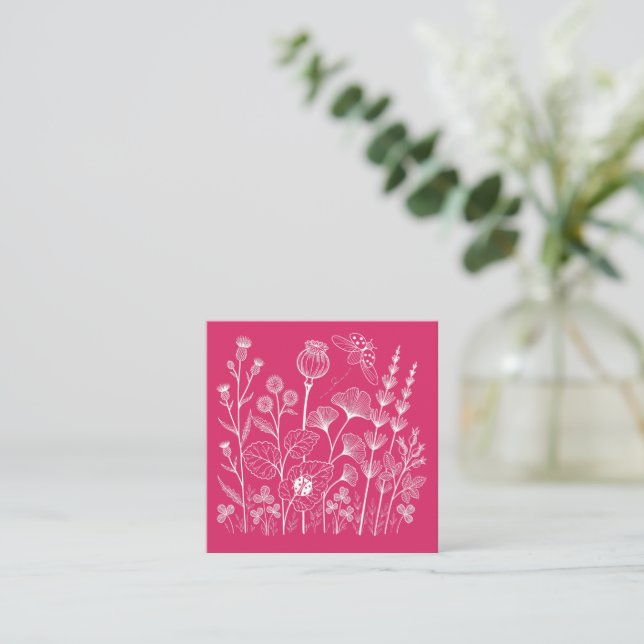 Botanical Wildflowers Enclosure Card (Standing Front)