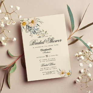 Botanical wildflowers garden floral Bridal Shower Invitation