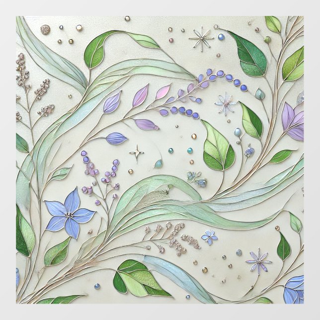 Botanical Window Cling – Beautiful Nature Art (Sheet)