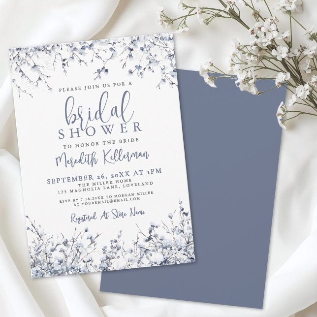 Botanical Winter Bridal Shower Invitation (Botanical Winter Bridal Shower Invitation )