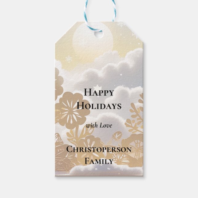 Botanical Winter Wonderland Gift Tag (Front)