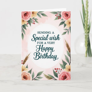 Botanical Wish Card
