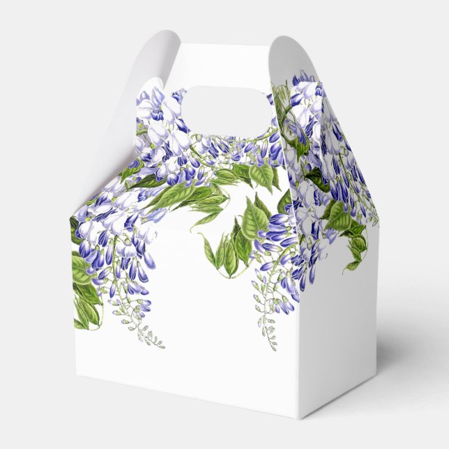 Botanical Wisteria Flowers Floral Favour Box (Front Side)