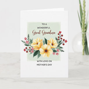 Botanical Wonderful Mothers Day Card