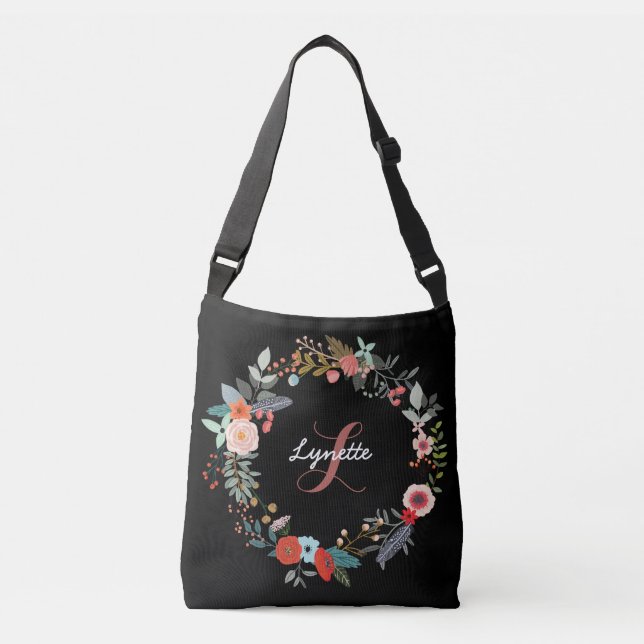 Botanical Wreath Crossbody Bag (Front)