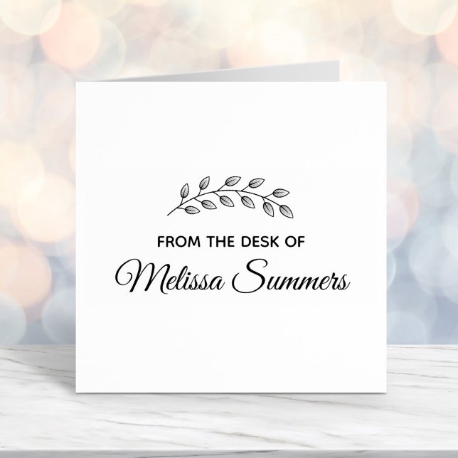 Botanical Wreath Leaves from the Desk of Self-inking Stamp (Creator Uploaded)